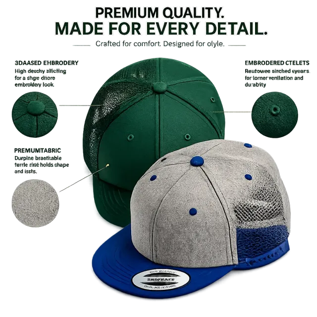 Premium 6-Panel Snapback Cap