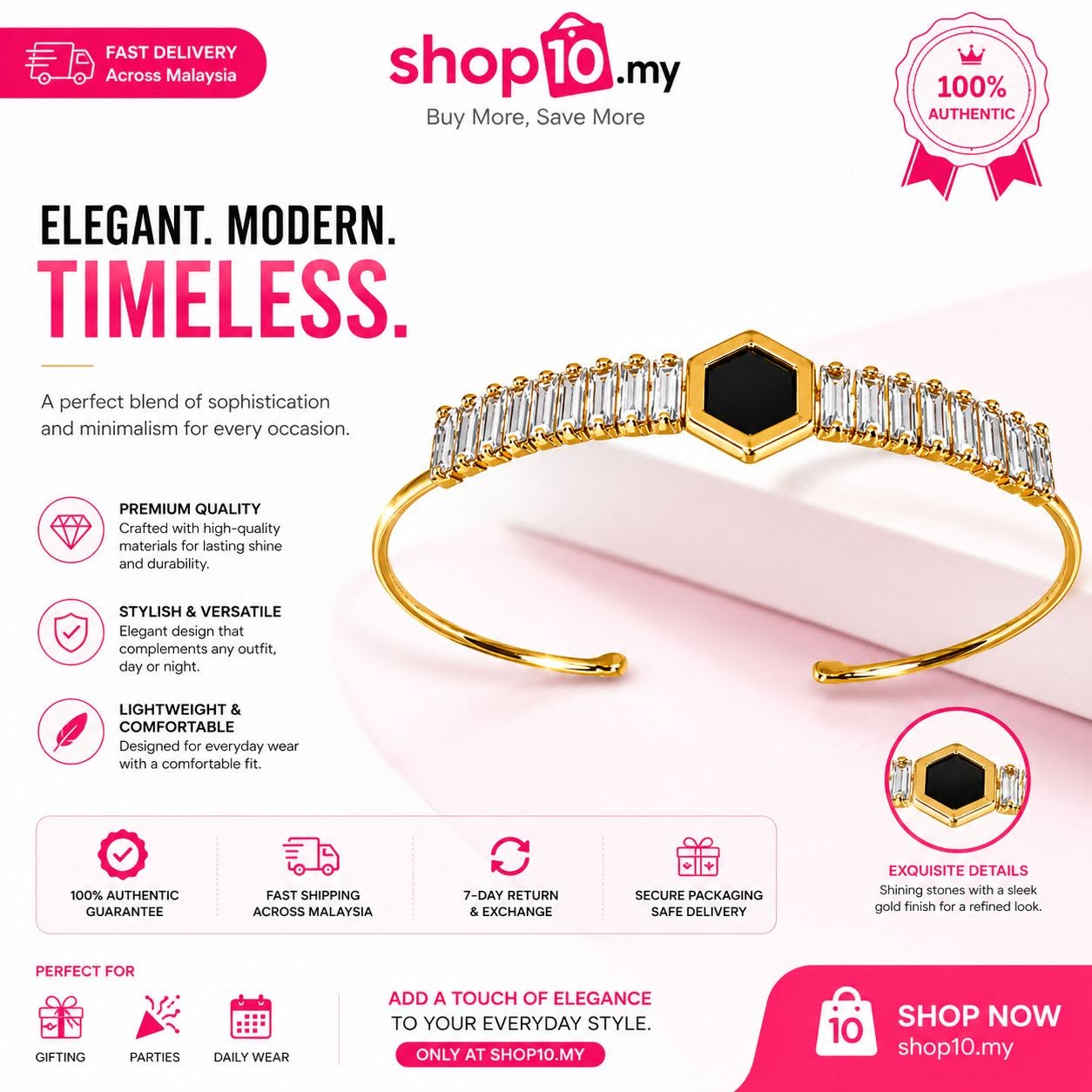 Elegant Modern Timeless Bracelet