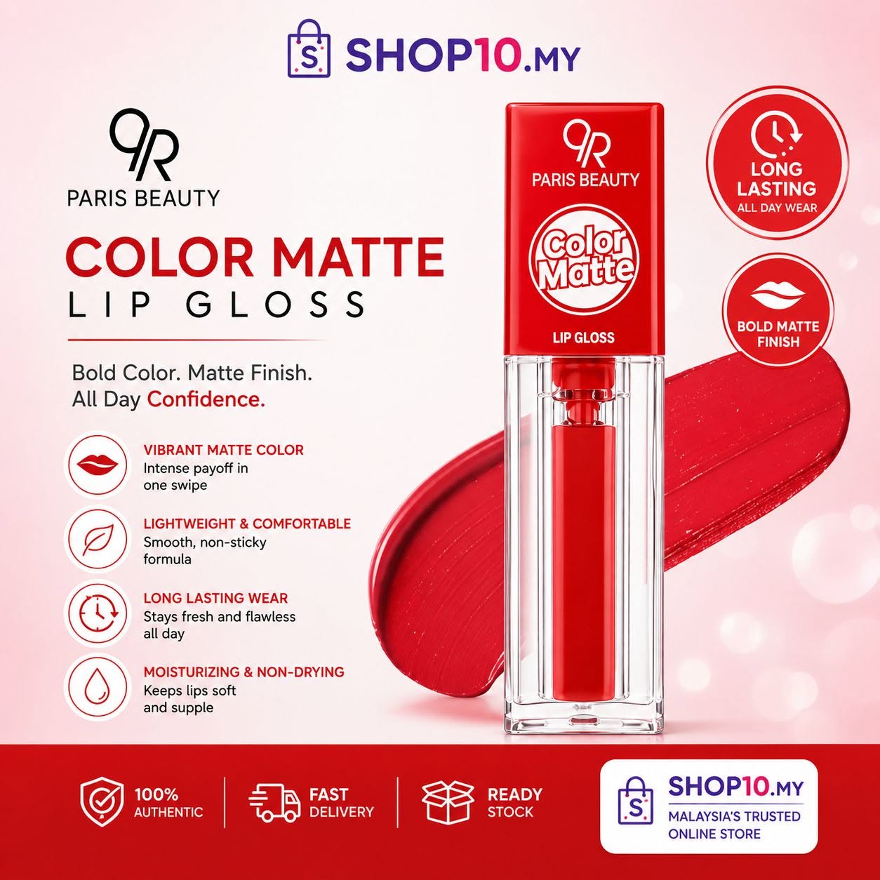 Paris Beauty Color Matte Lip Gloss