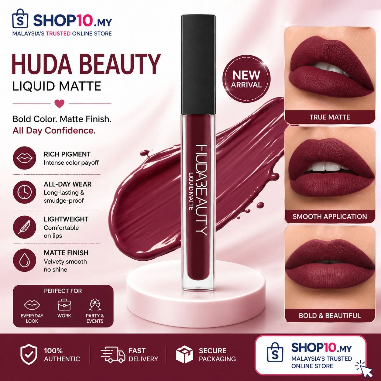 HUDA BEAUTY Liquid Matte Lipstick