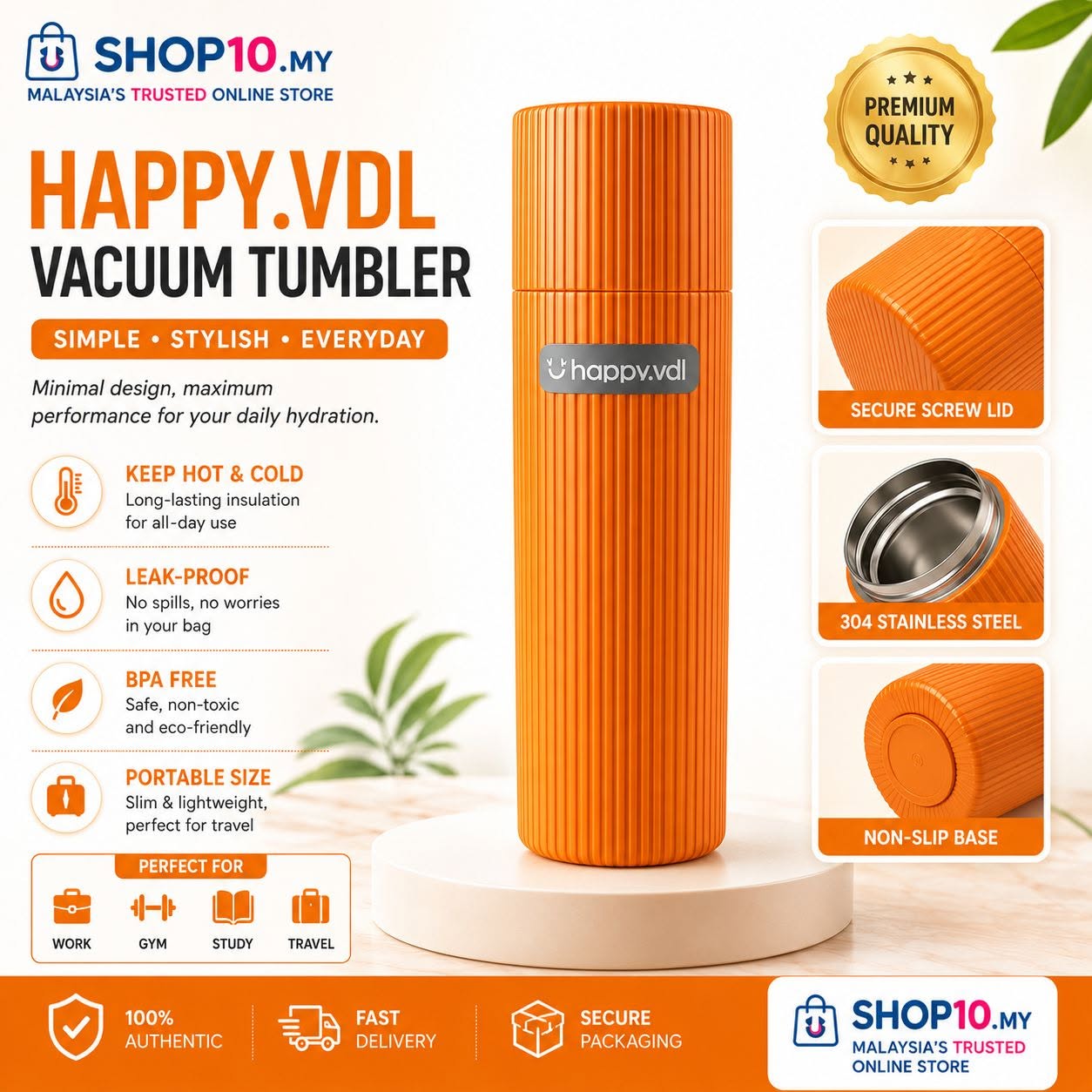 HAPPY.VDL Vacuum Tumbler