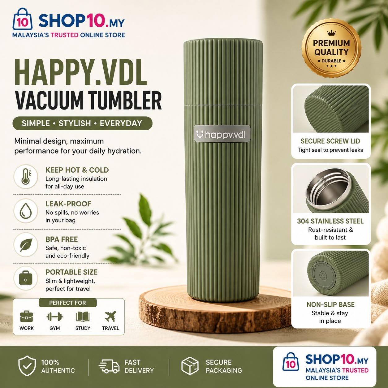 HAPPY.VDL Vacuum Tumbler