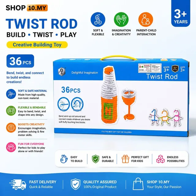 Twist Rod Creative Building Toy – 36PCS