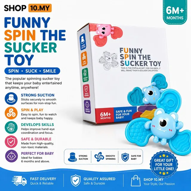 Funny Spin The Sucker Toy – Baby Sensory Spinner