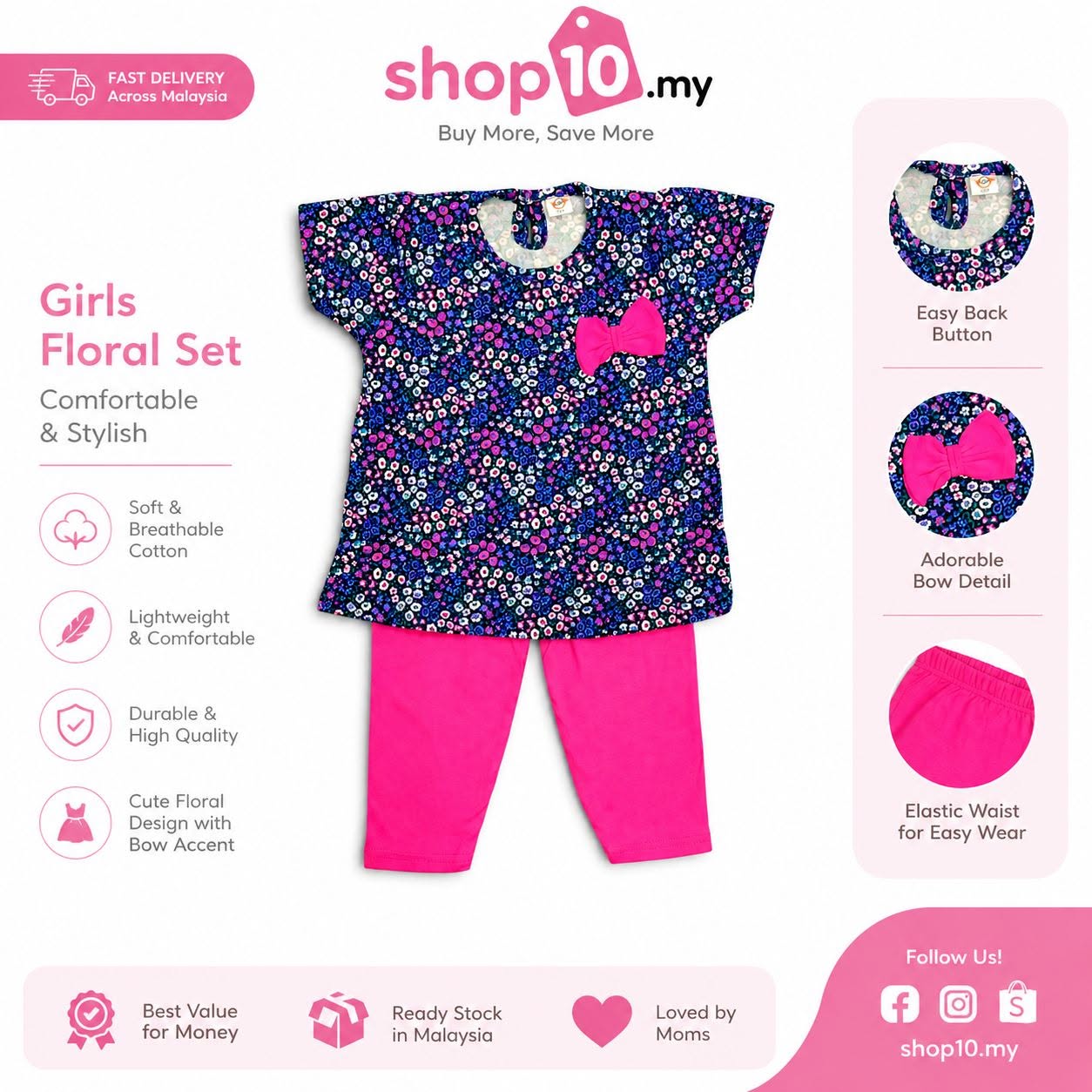 Girls Floral Set – Cute & Comfortable Everyday Wear