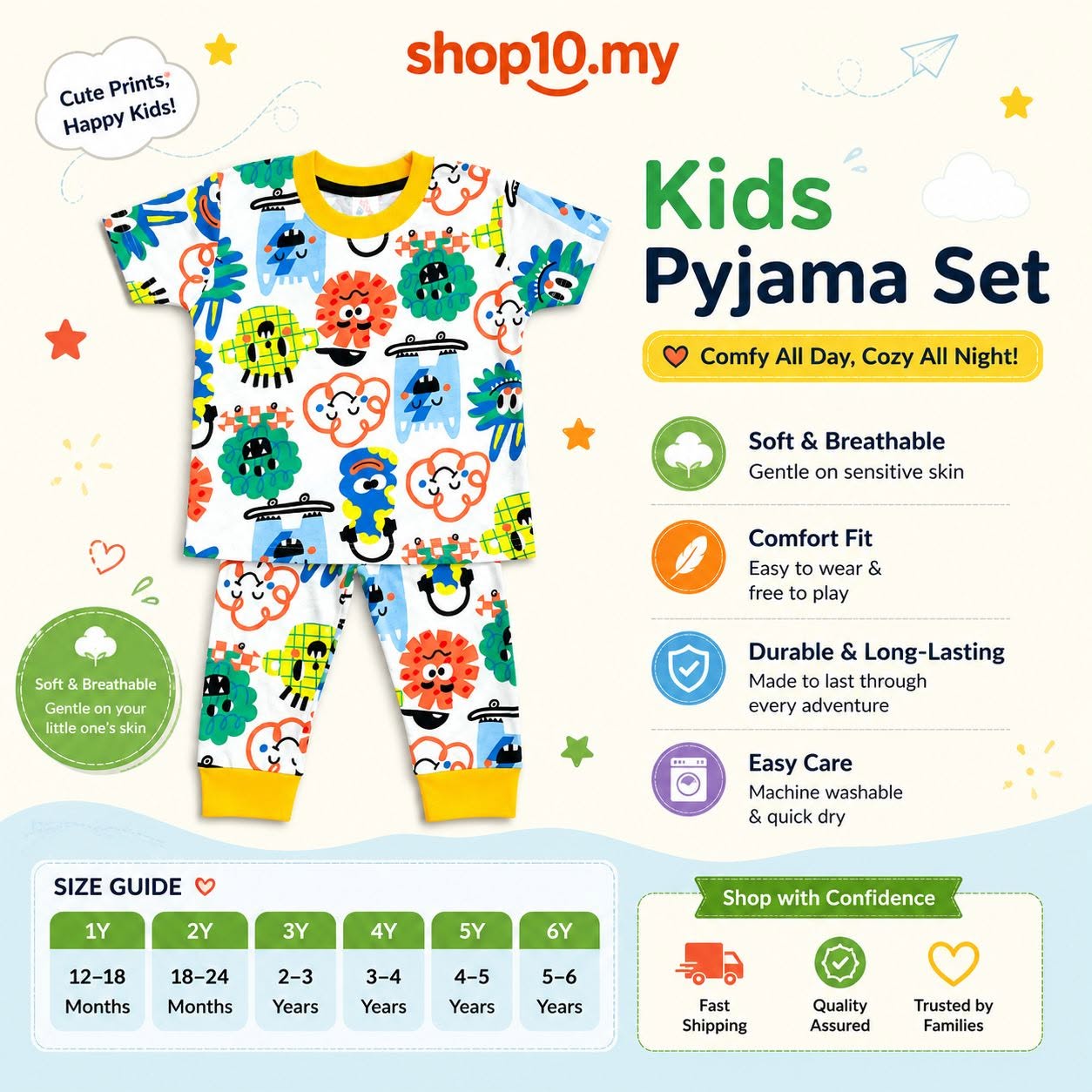 Adorable Kids Sleepwear Set