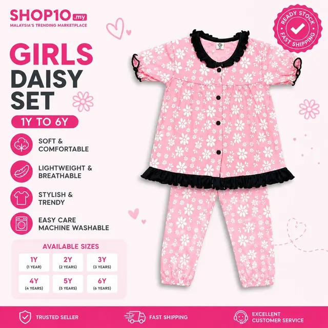 Pretty Pink Flower Girls Set