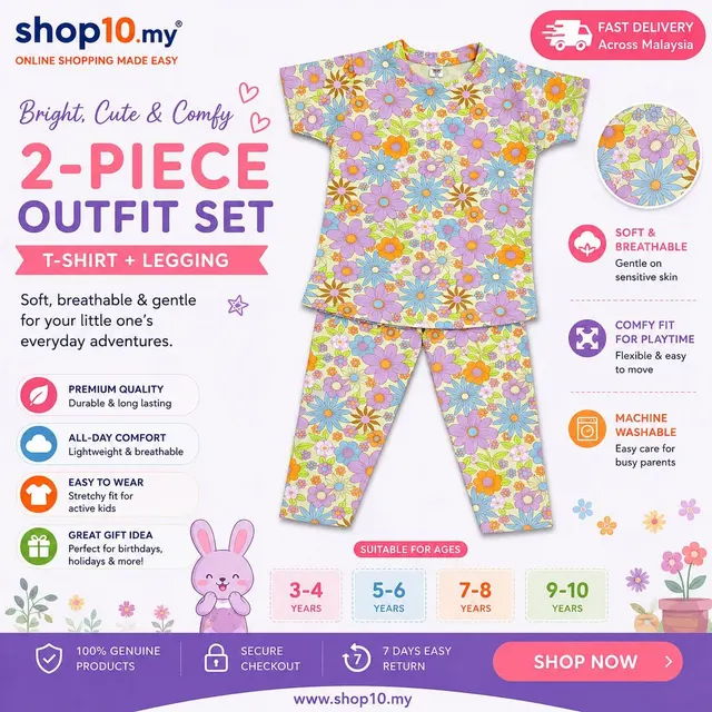 Vintage Floral Girls Set